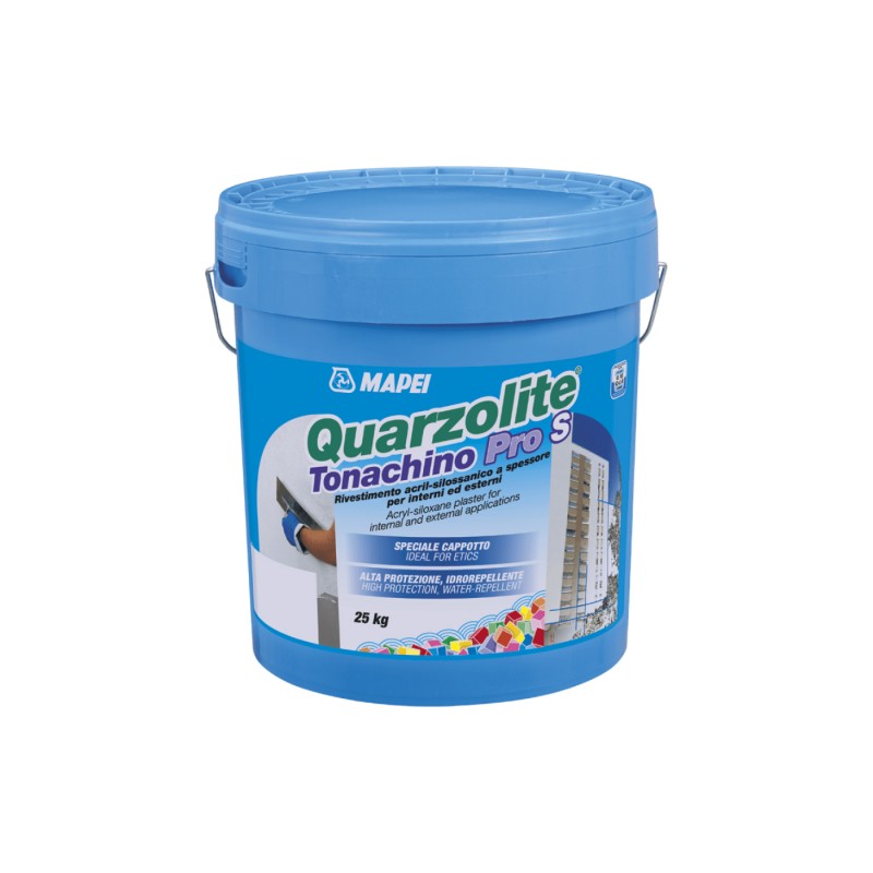 Mapei Quarzolite Tonachino PRO S akrilsziloxán vizes diszperziós gyanta bázisú falbevonat - 25 kg