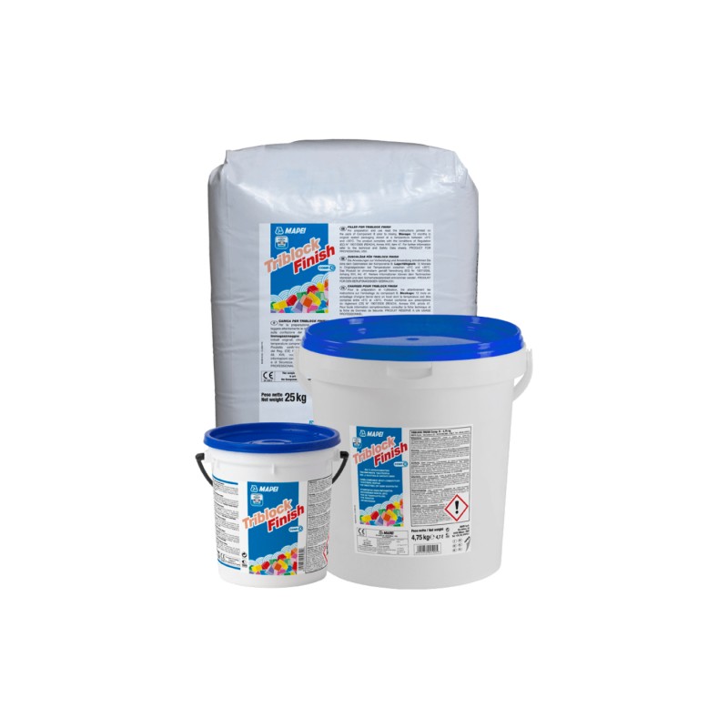 Mapei Triblock Finish háromkomponensű habarcs nedves aljzatok simítására - 31,25 kg